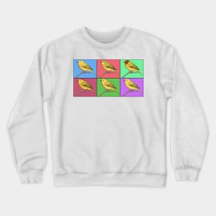 Warhol Birds - Yellow Warbler Crewneck Sweatshirt